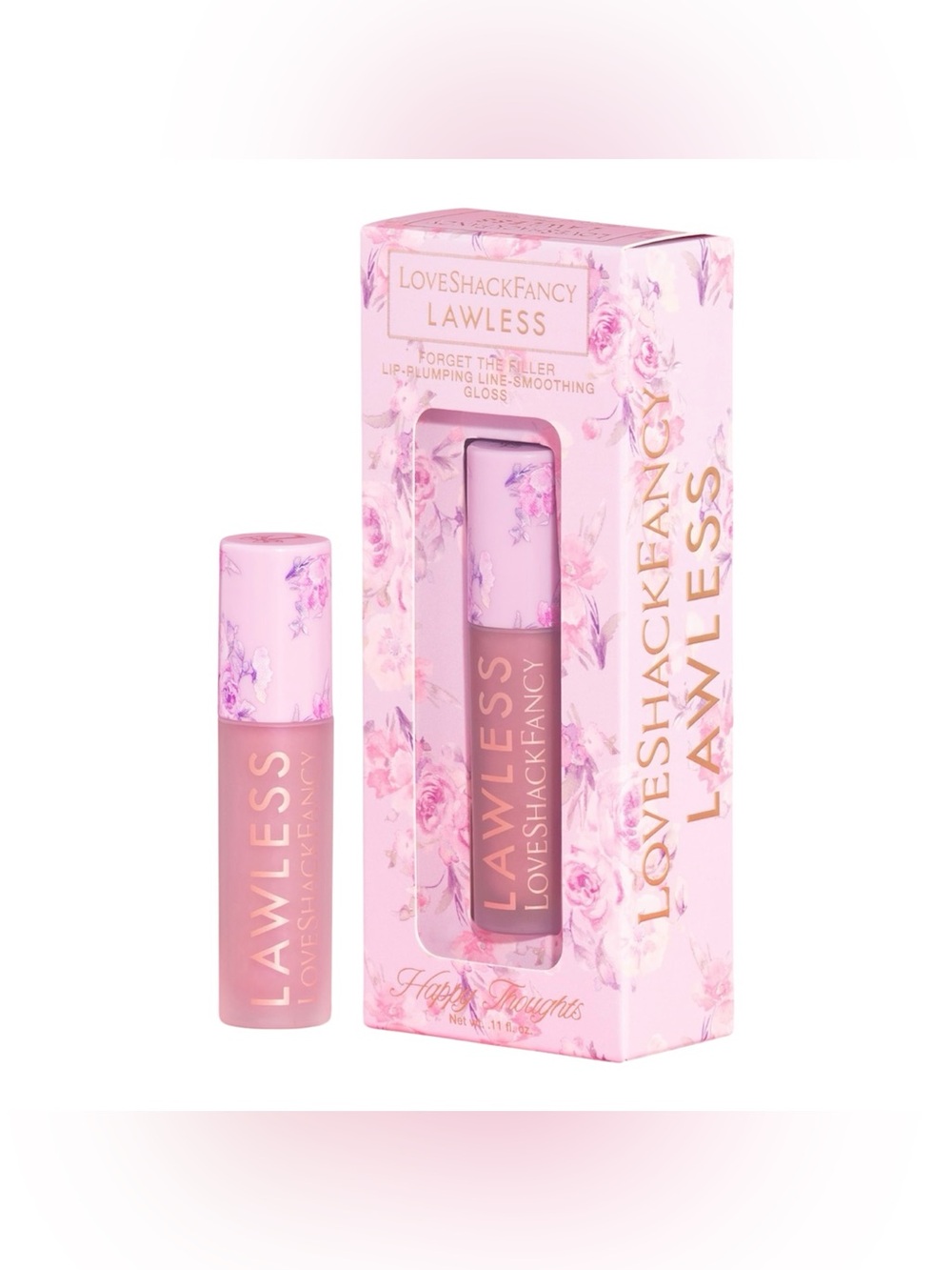 LoveShackFancy X Lawless Lip Plumping Gloss - Happy Thoughts - New In Box